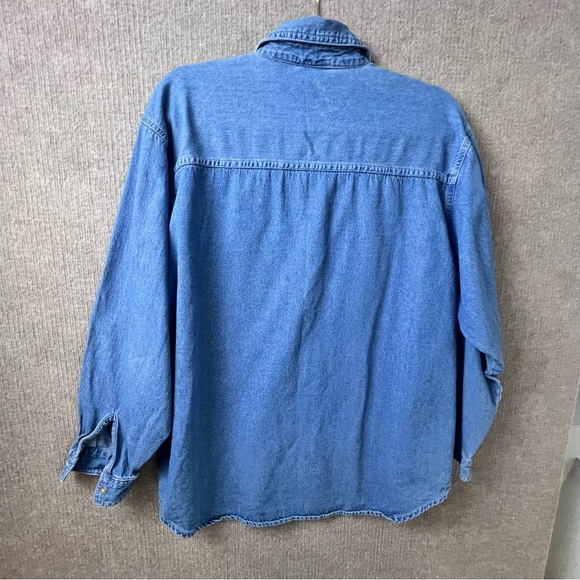 Bobbie Brooks Vintage Embroidered Christmas Bears Long Sleeve Button Up Size XL - Picture 7 of 12